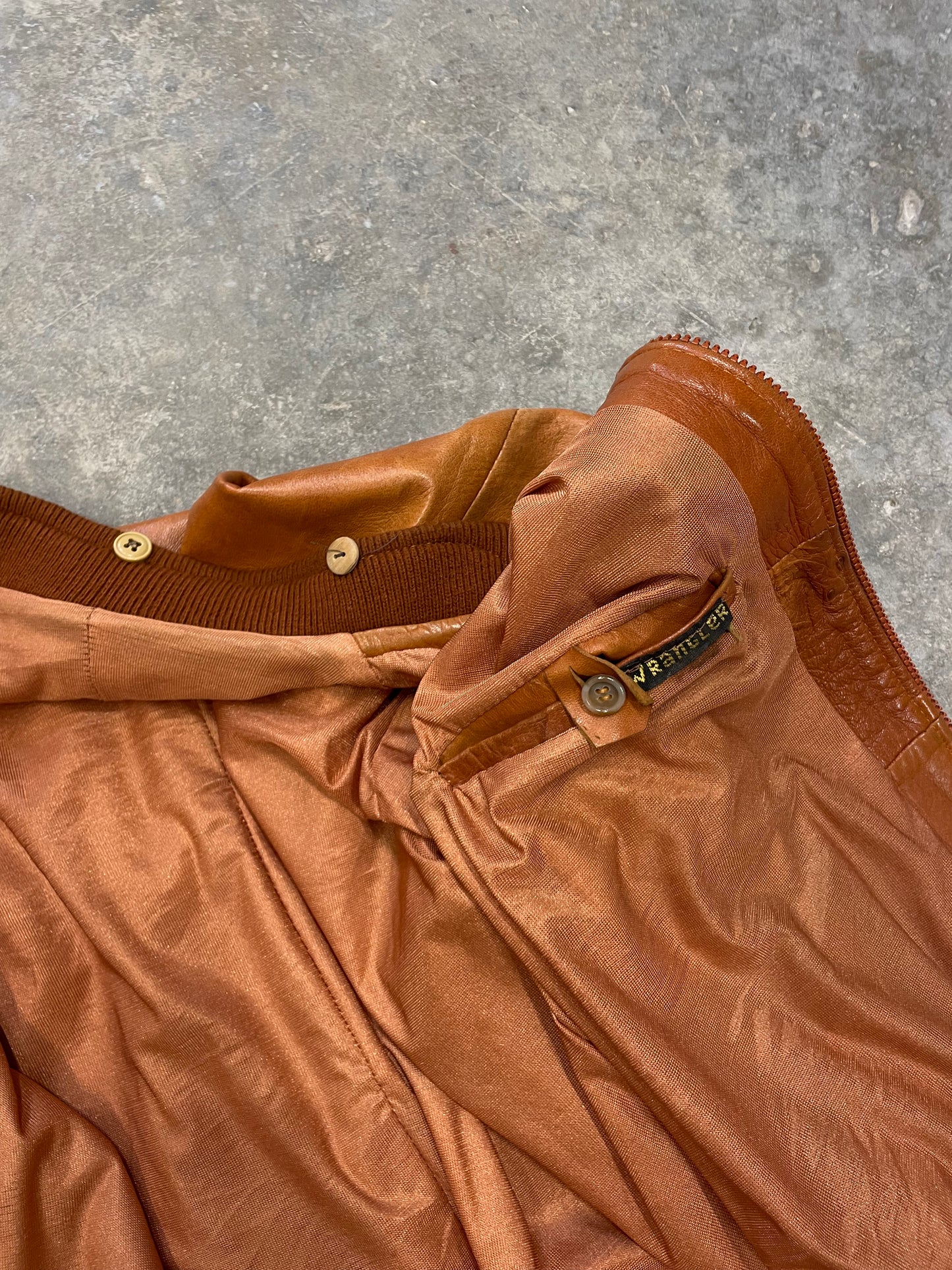 Natural Leather Bomber