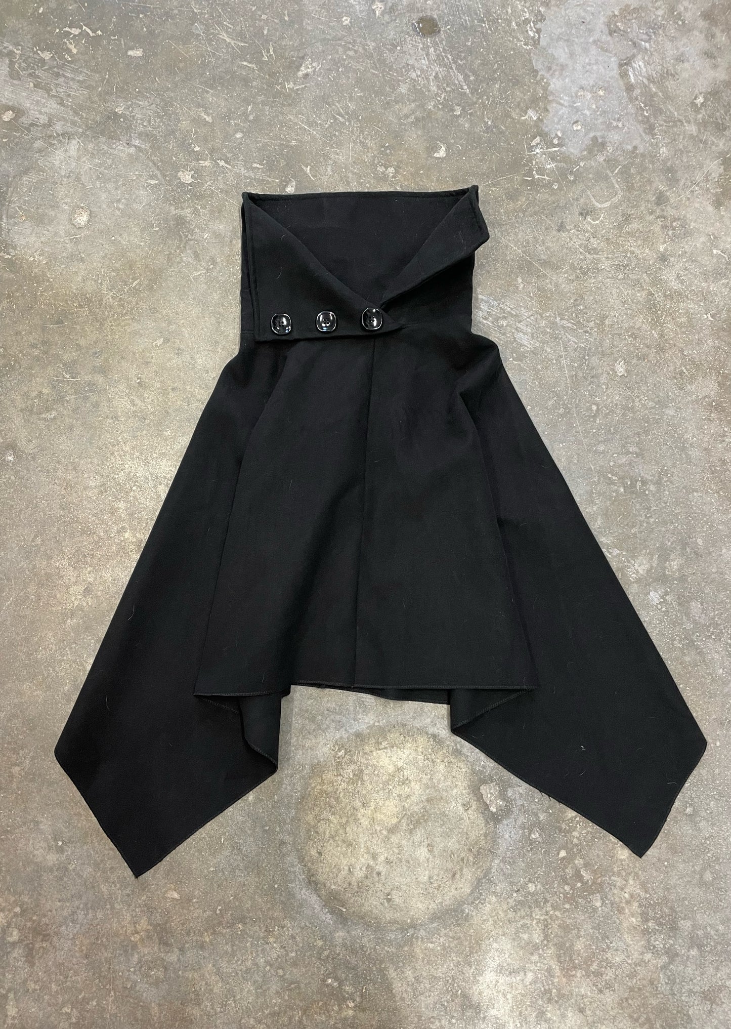 Poncho With Buttons On The Collar