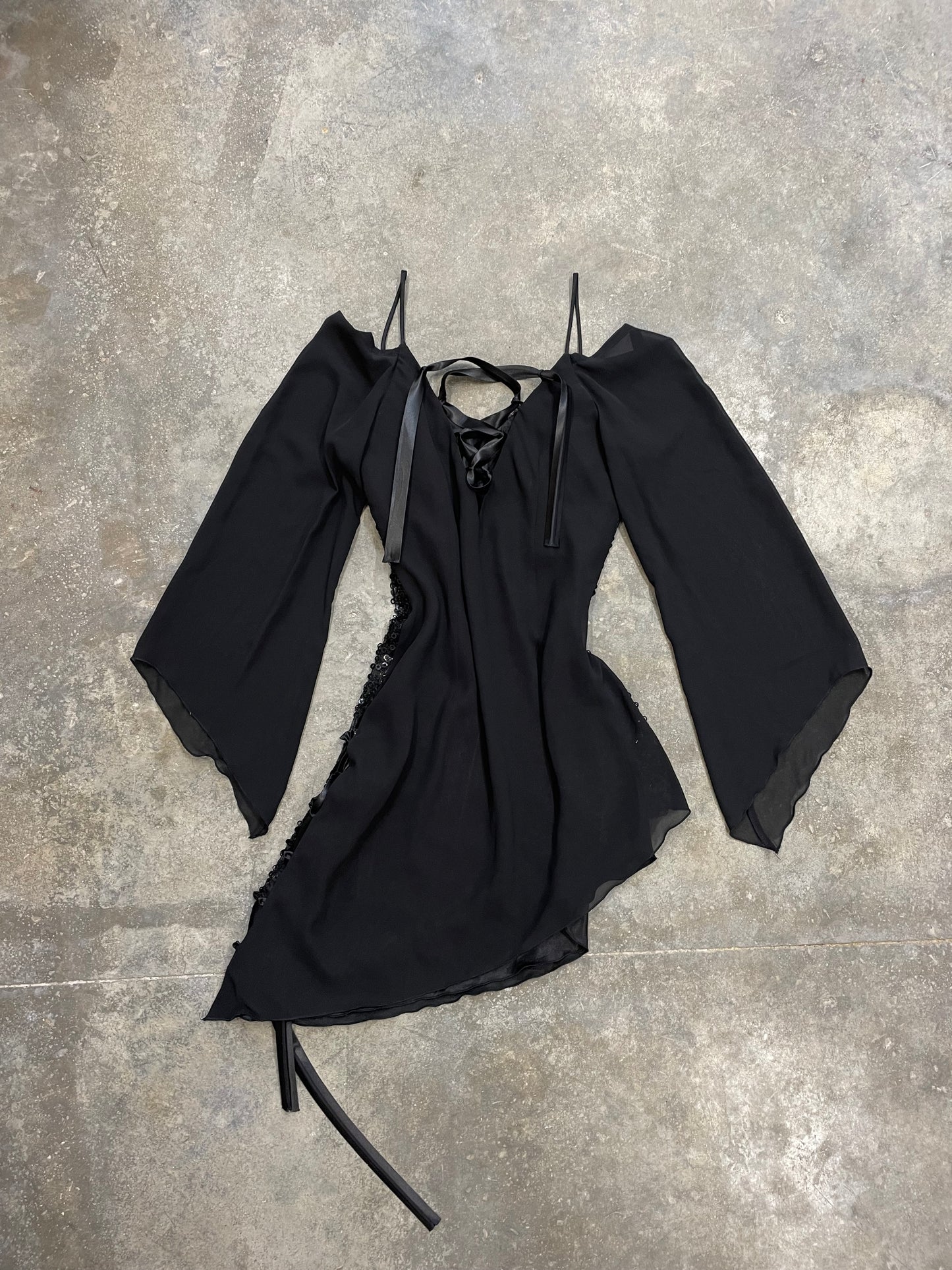 Asymmetrical Sequins Dress