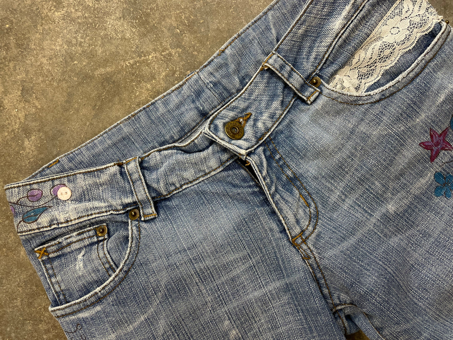 Low Rise Flared Jeans