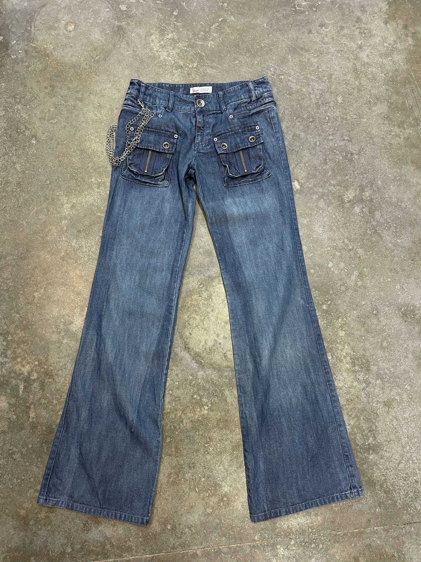 Low Rise Flared Jeans
