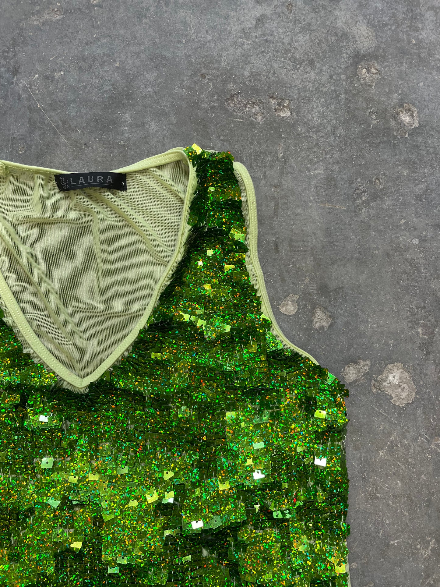 Mesh Top With Sequins