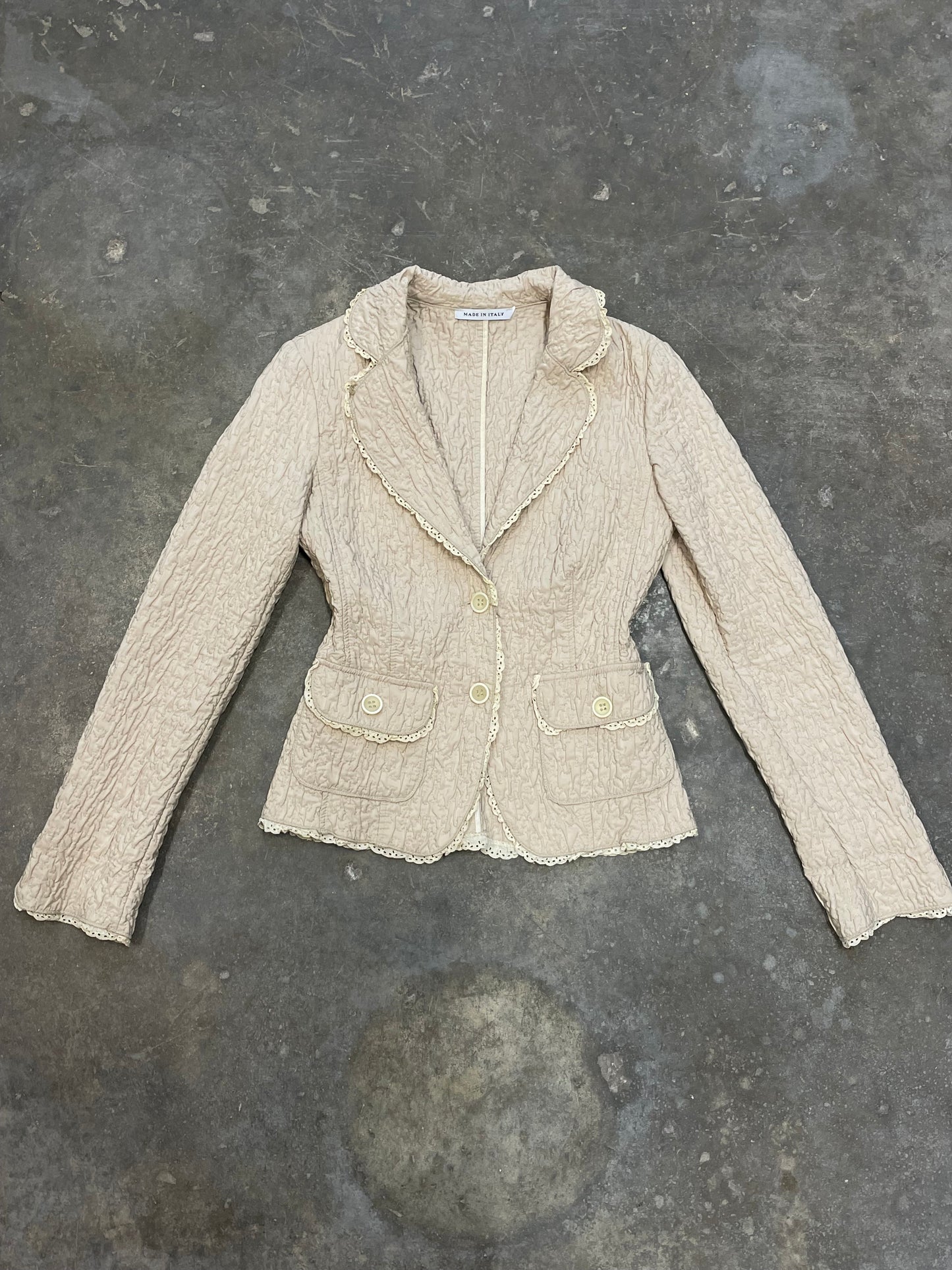 Textured Blouse-Style Jacket