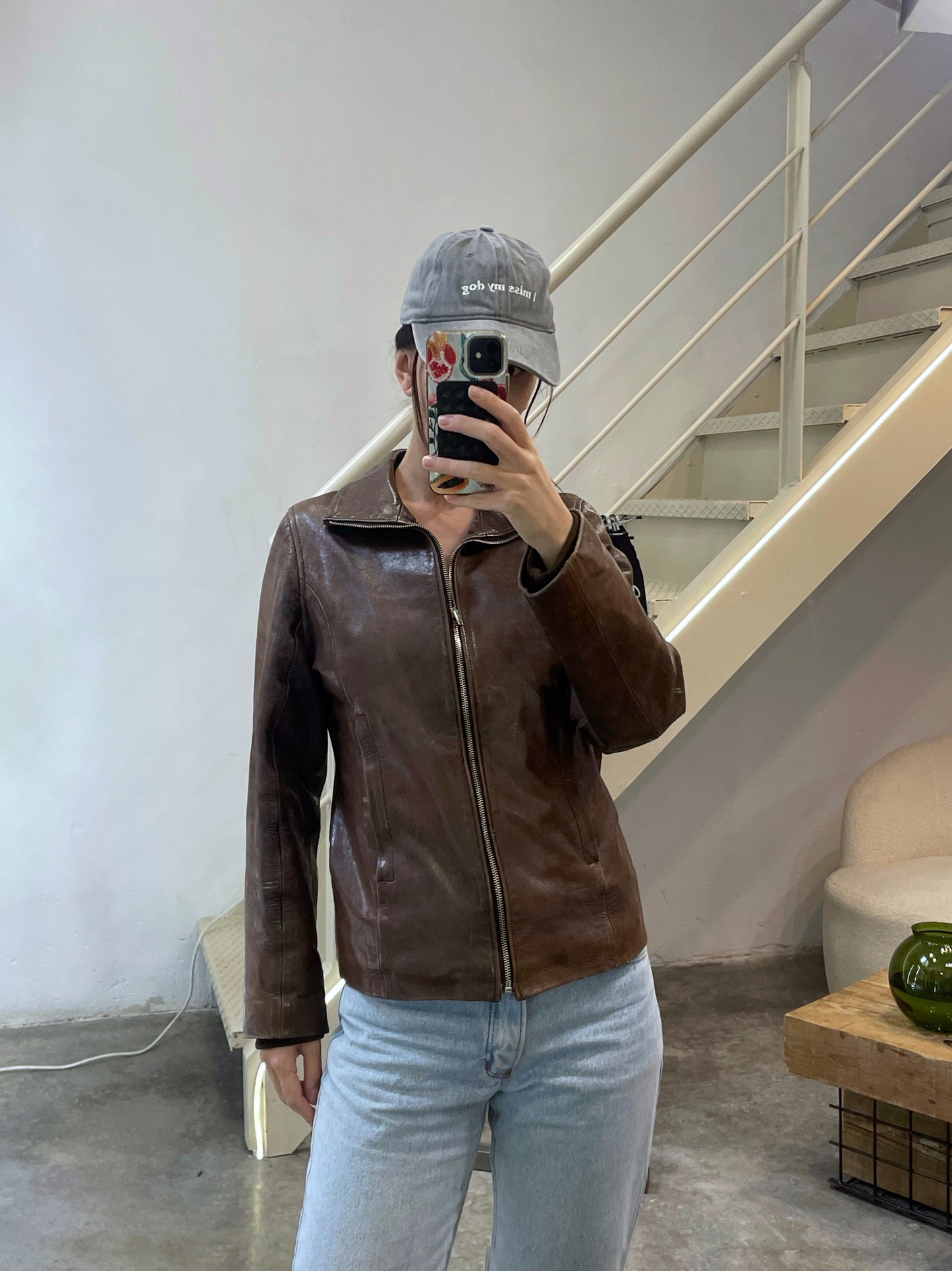 Vintage Natural Leather Jacket