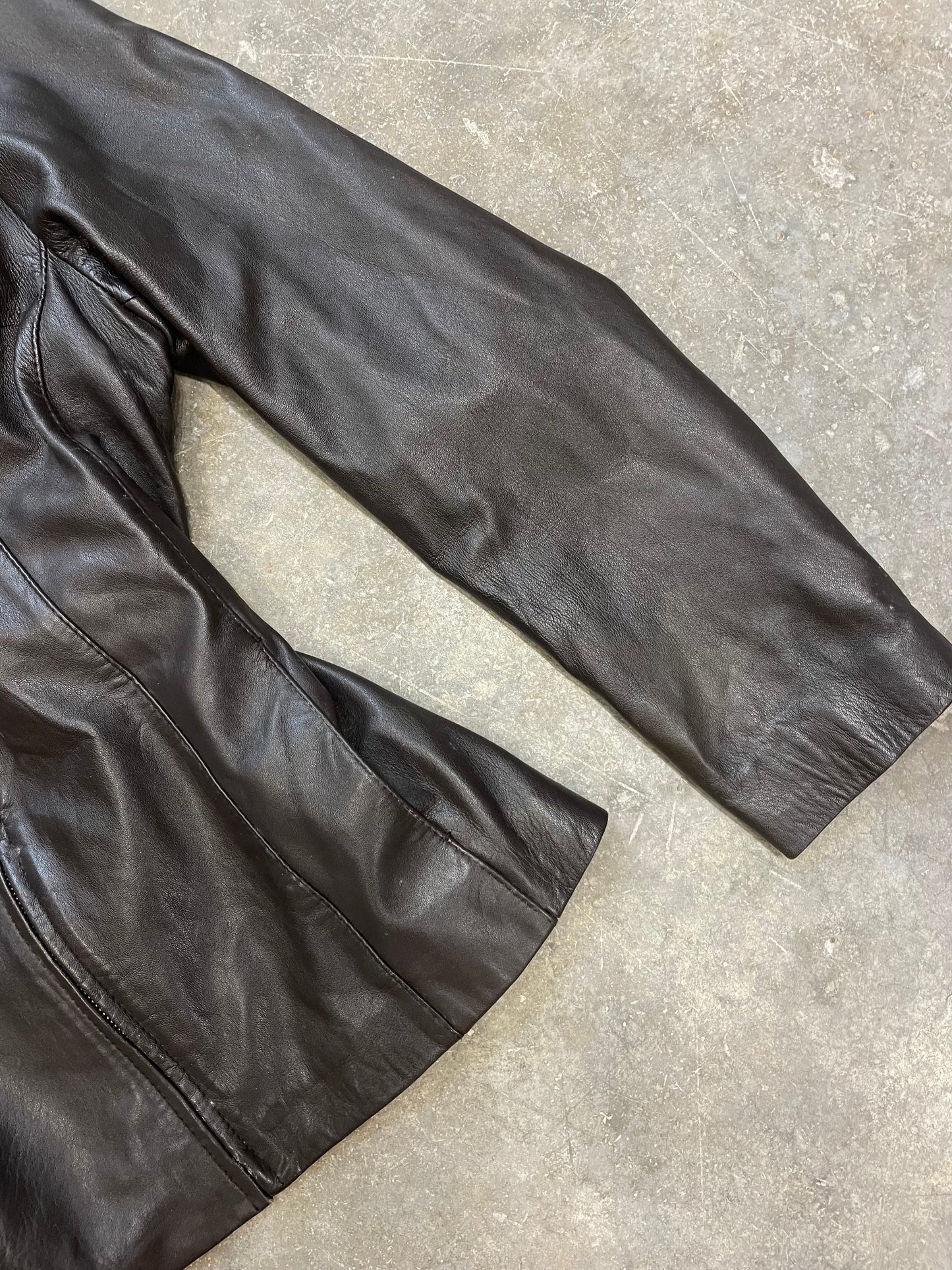 Leather Jacket With a Fur Collar