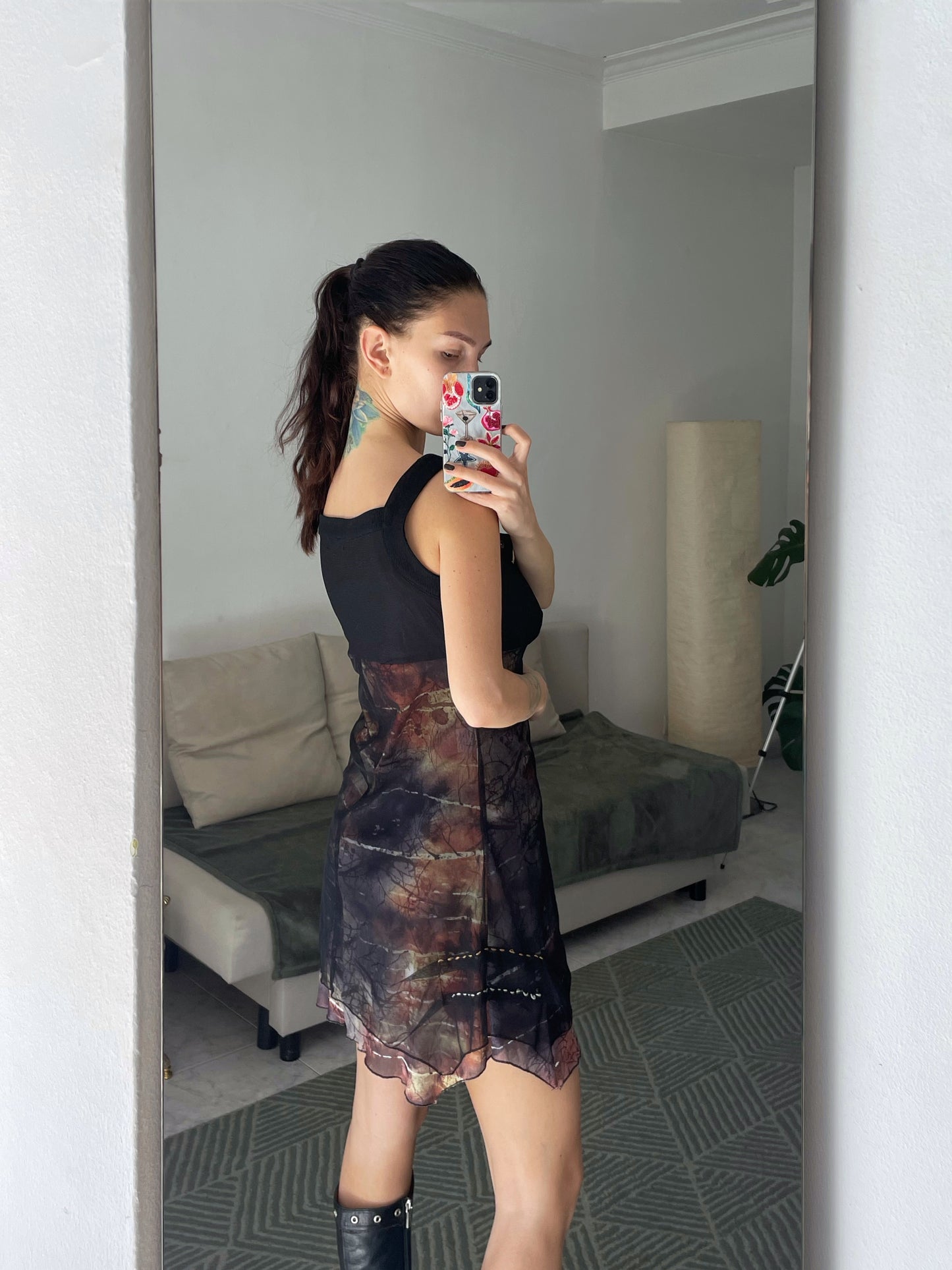 Mini mesh dress