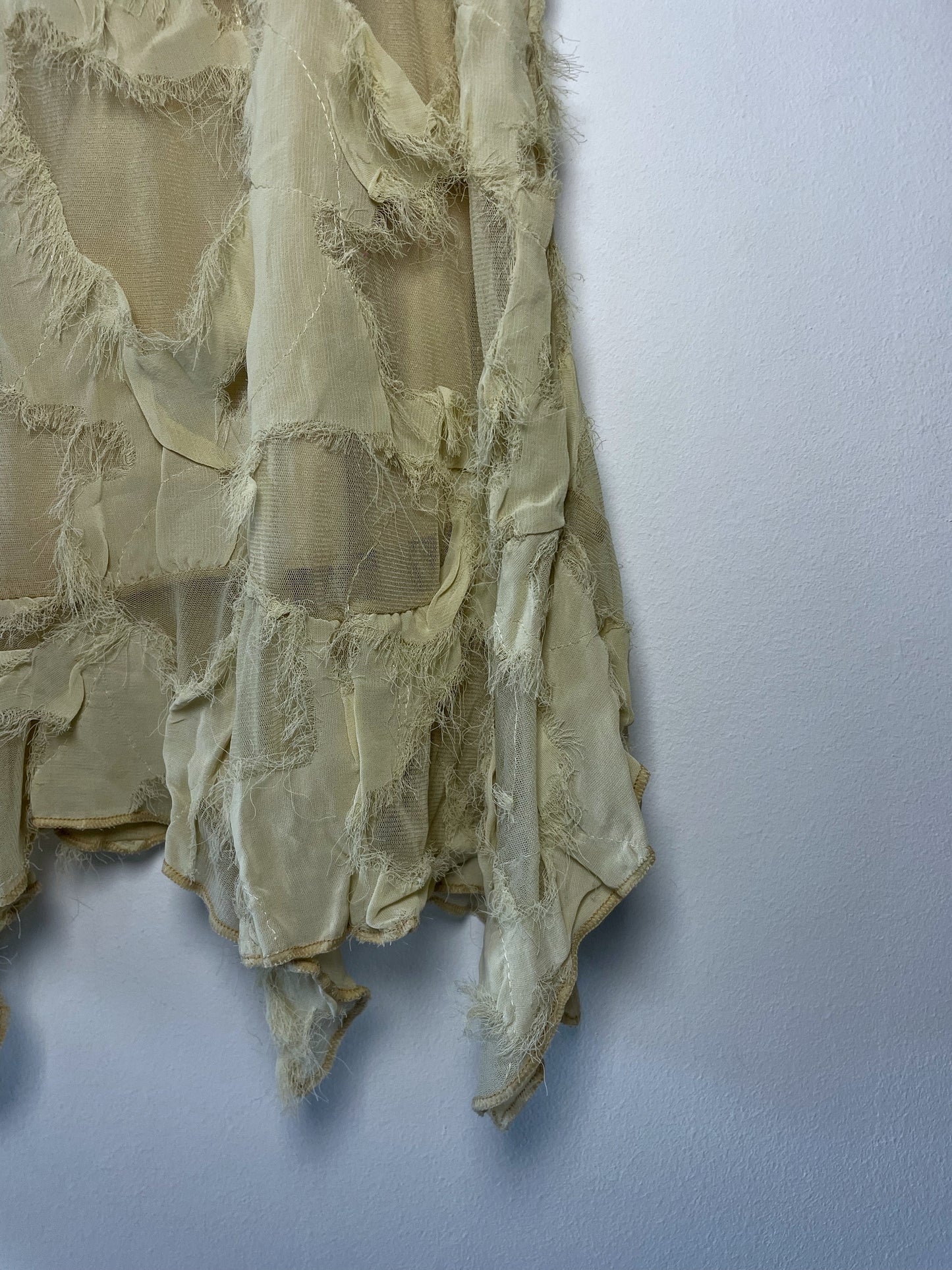 Shredded Mesh Layered Skirt