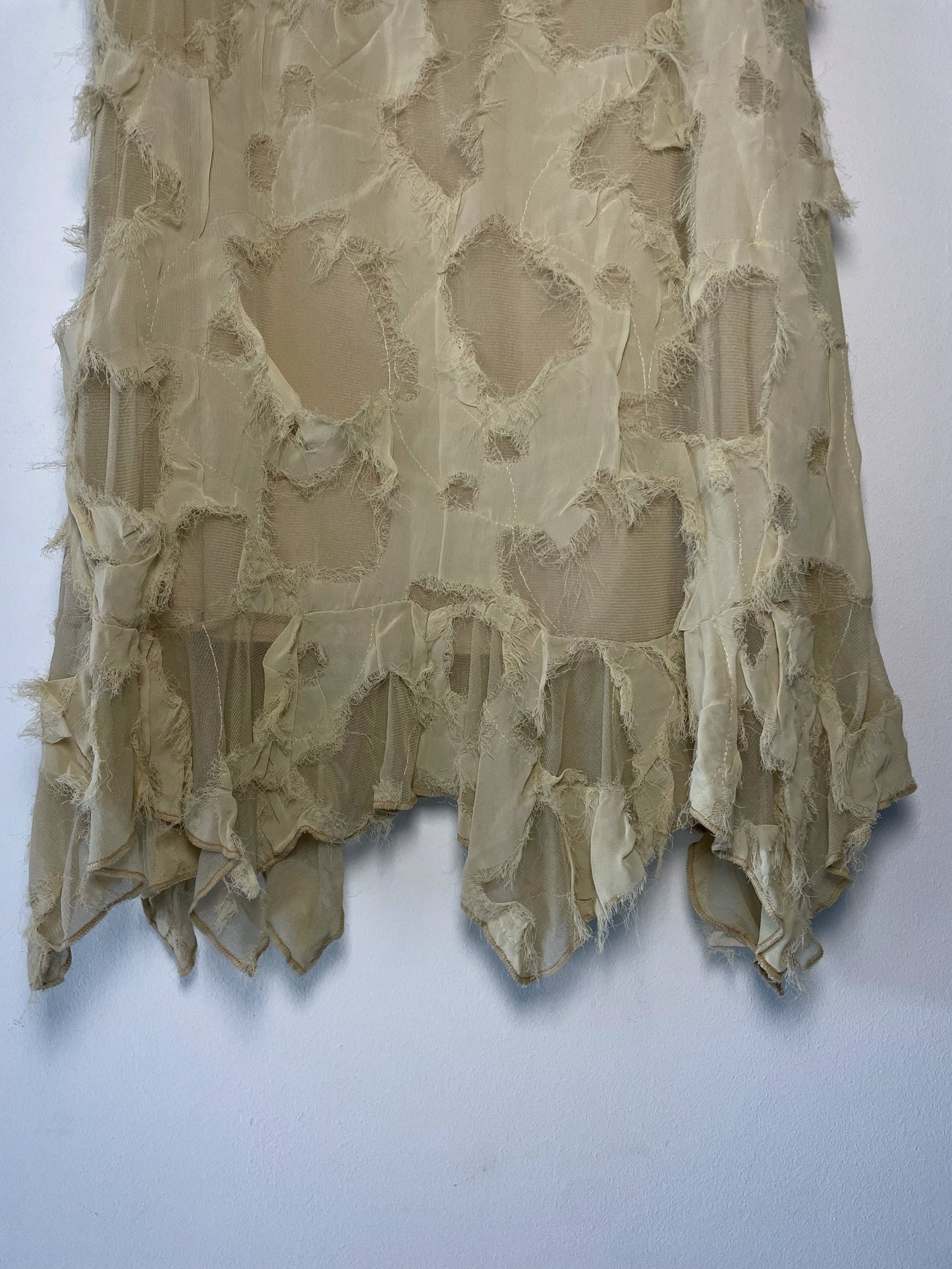 Shredded Mesh Layered Skirt
