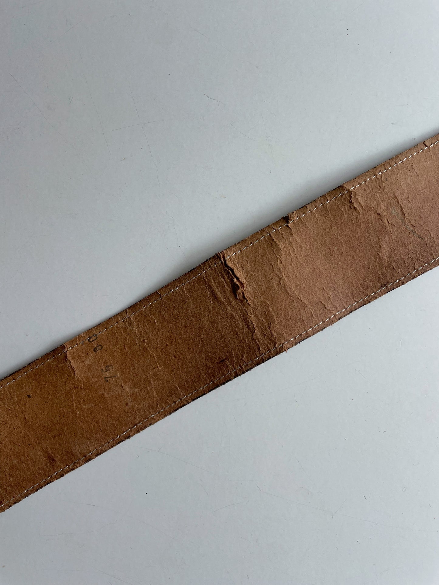 Leather Belt With Gold Buckle