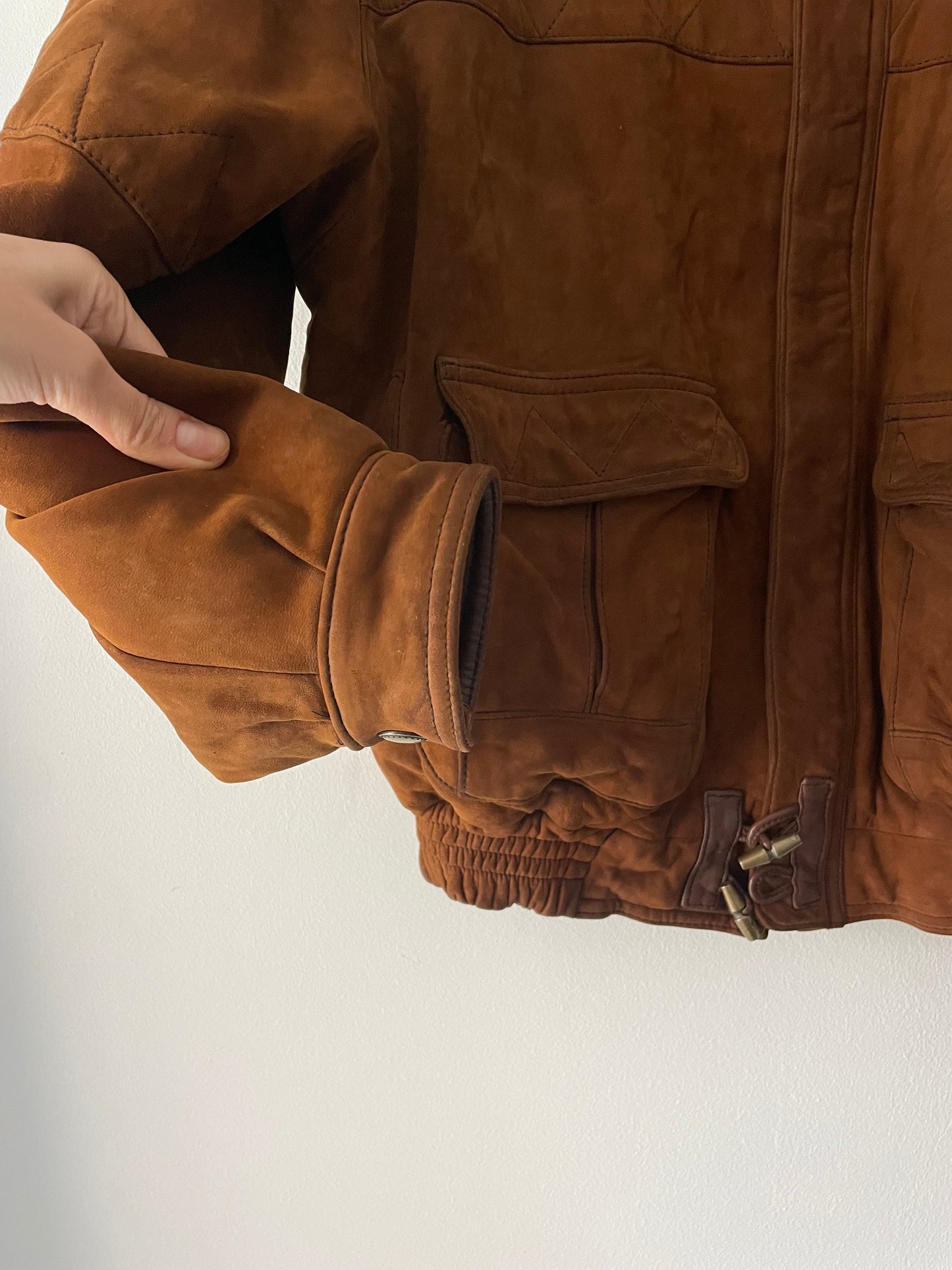 Vintage suede bomber