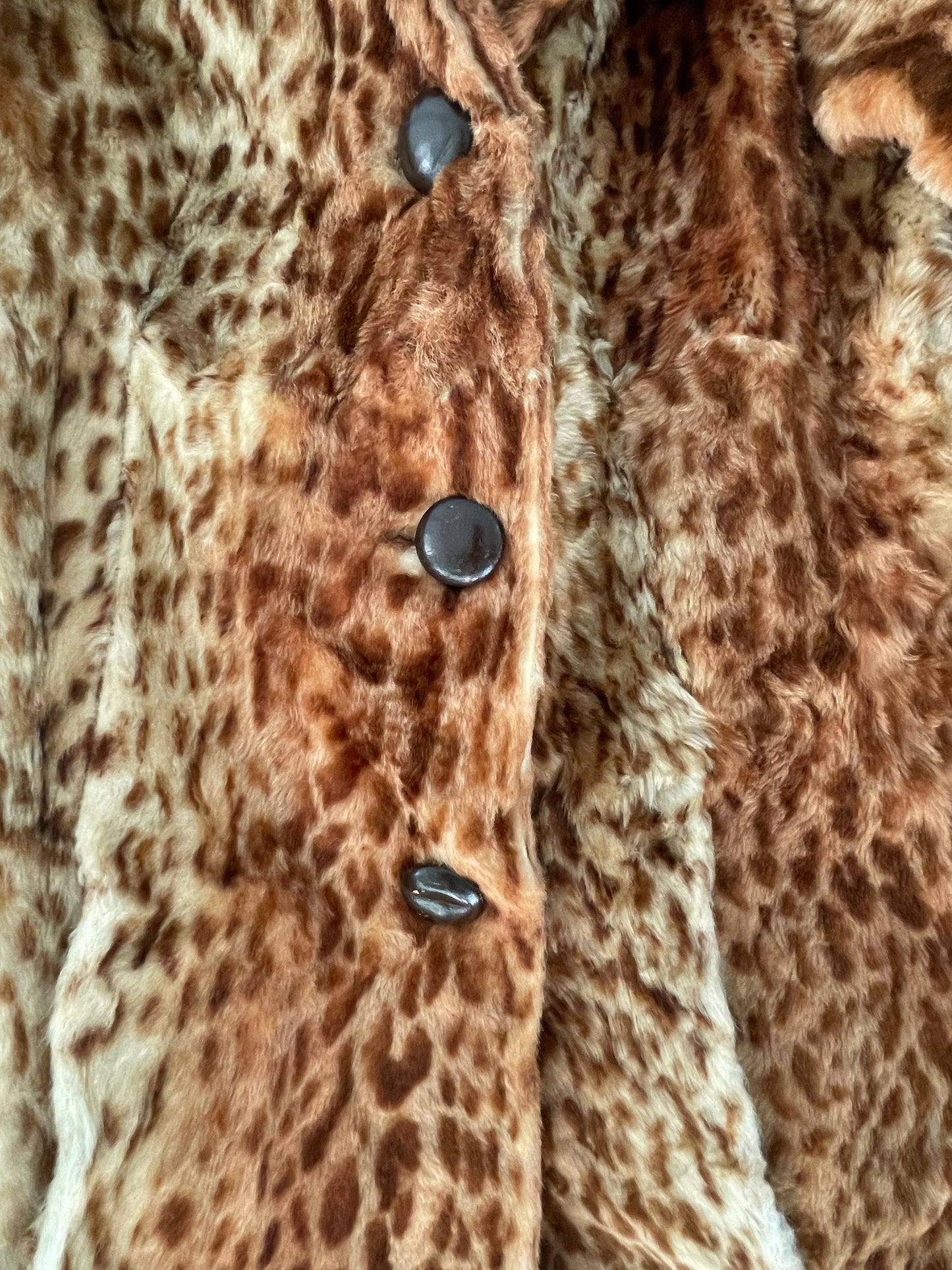 Cheetah print faux fur coat