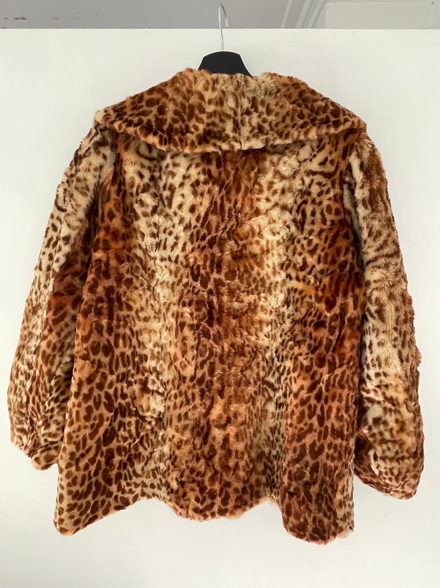 Cheetah print faux fur coat