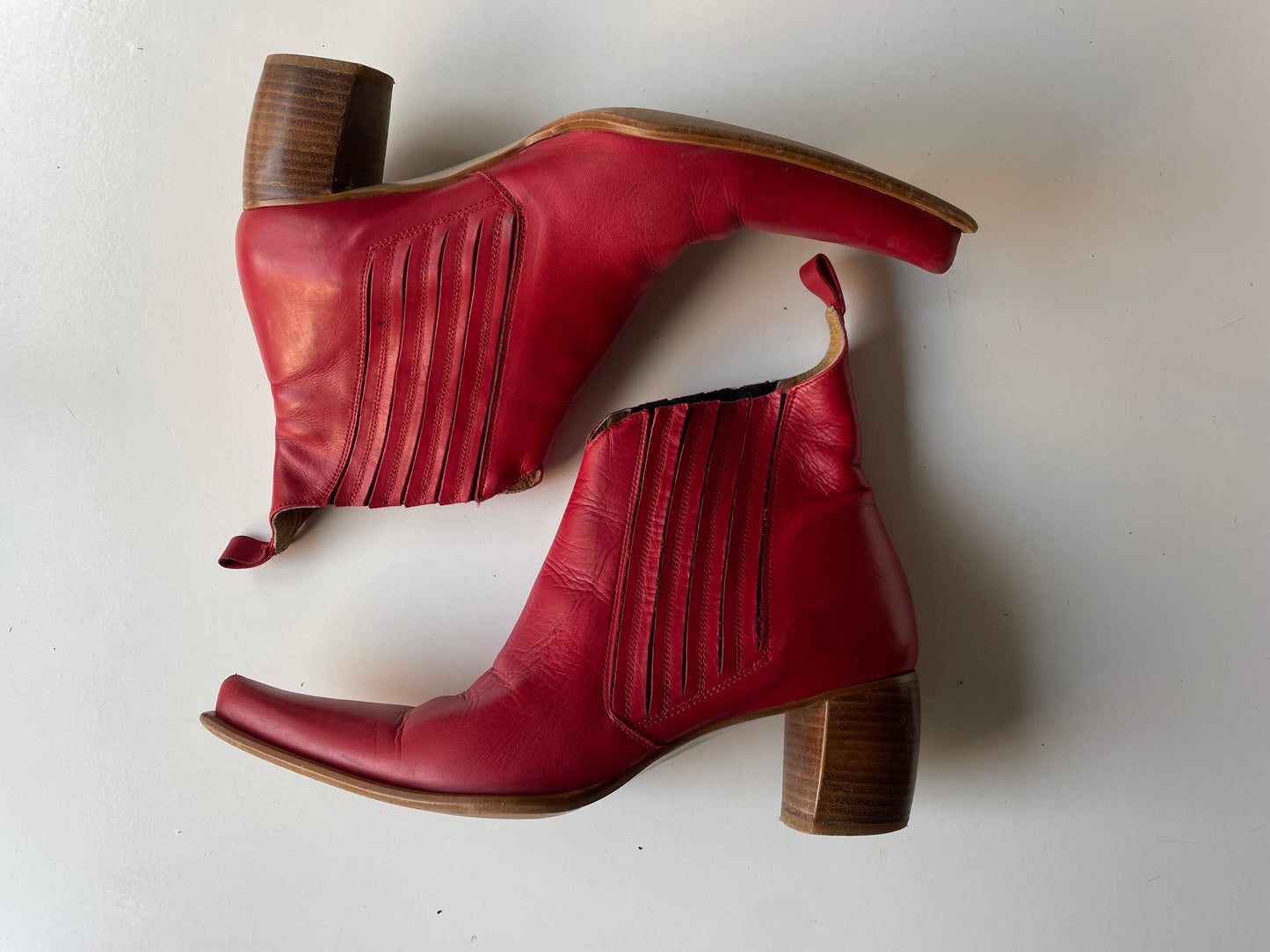 Vintage red cowboy boots