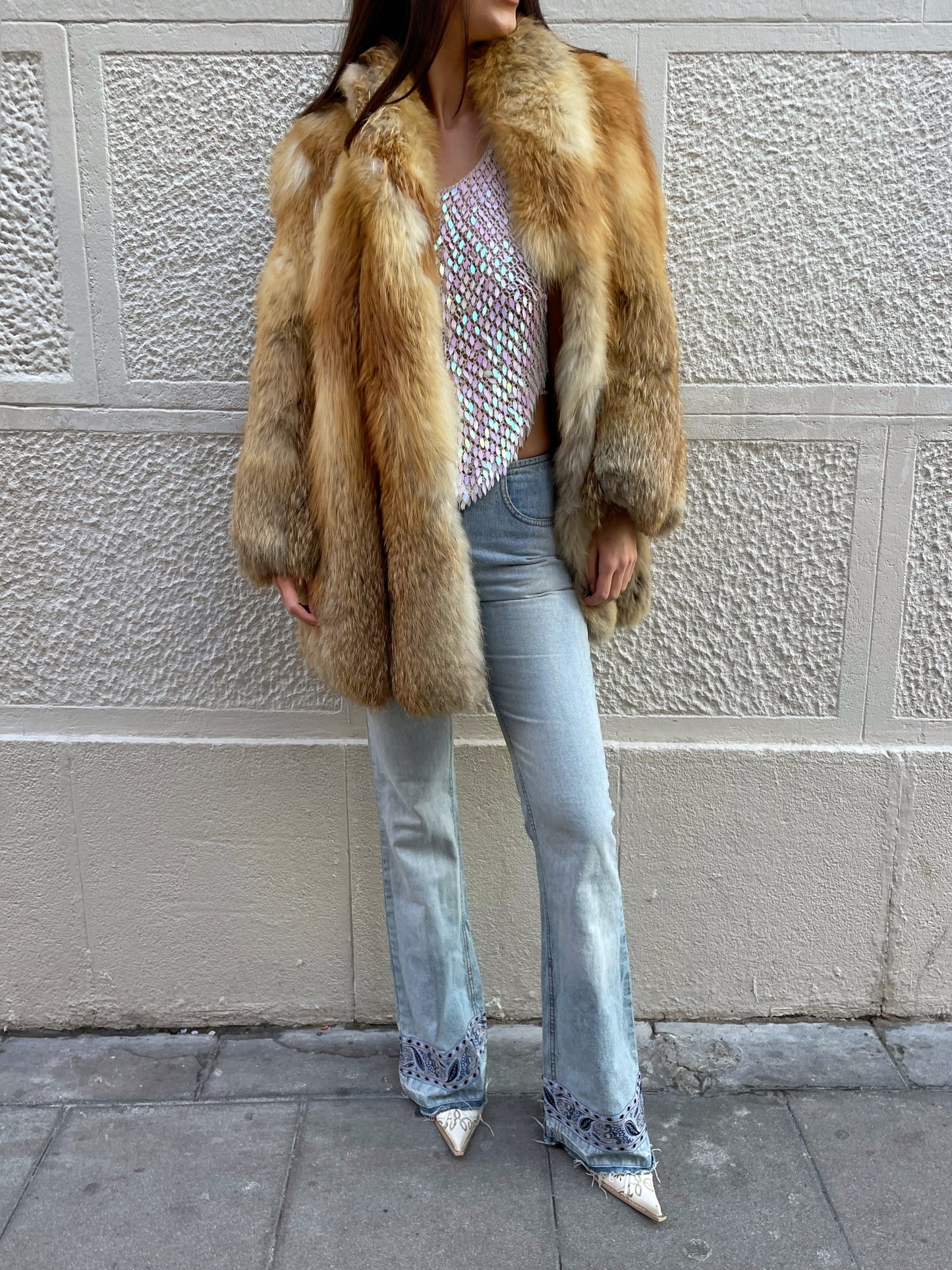 Vintage fox fur coat