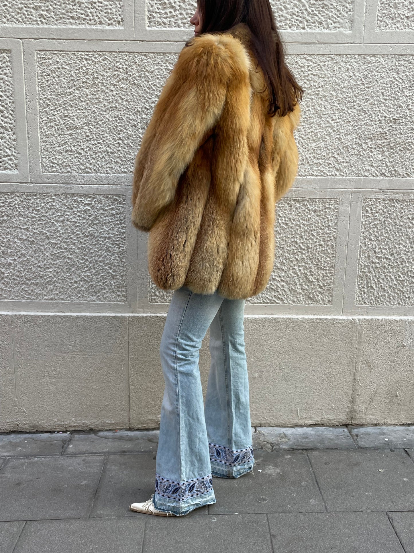 Vintage fox fur coat