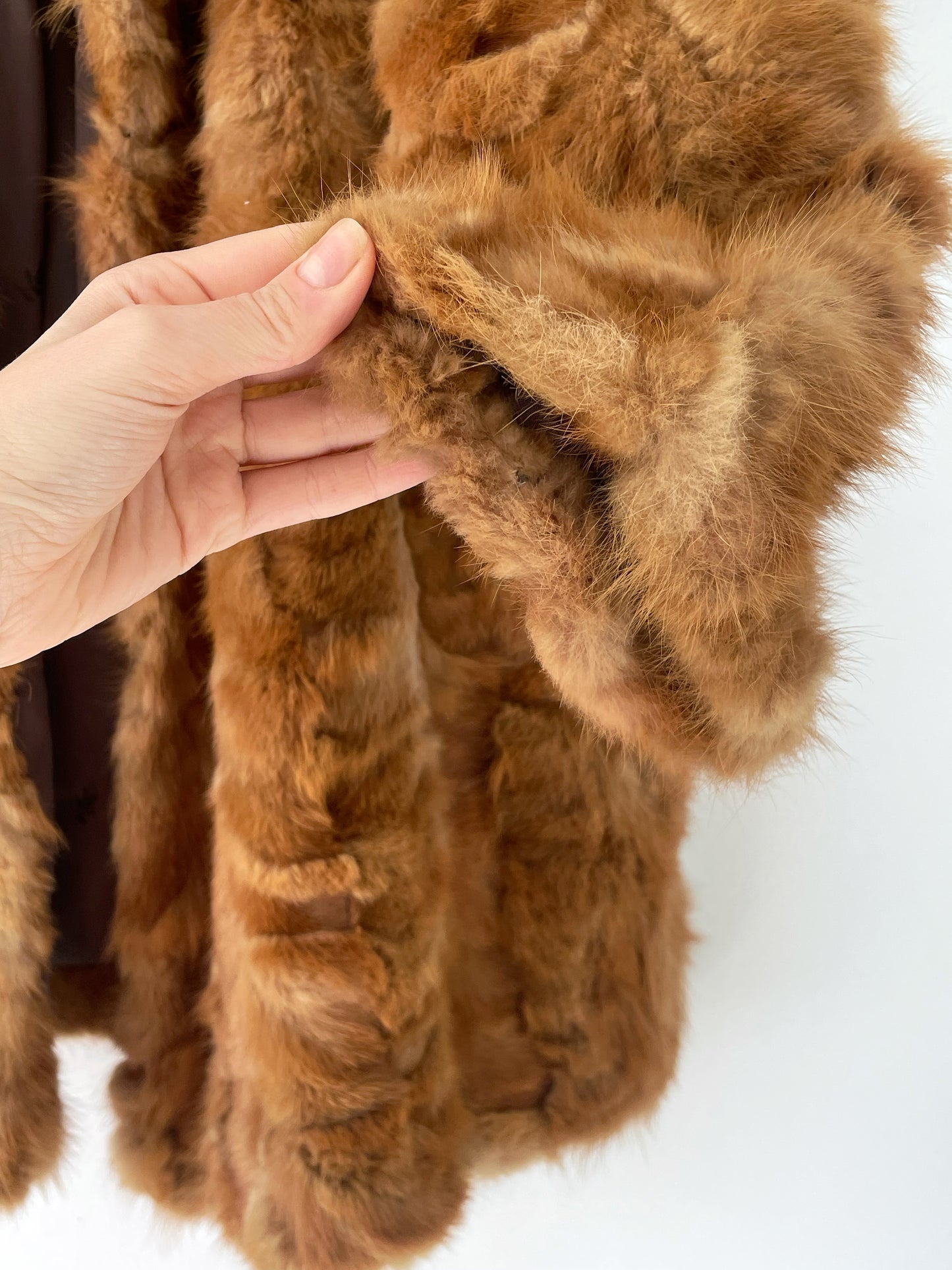 Vintage natural fox fur coat