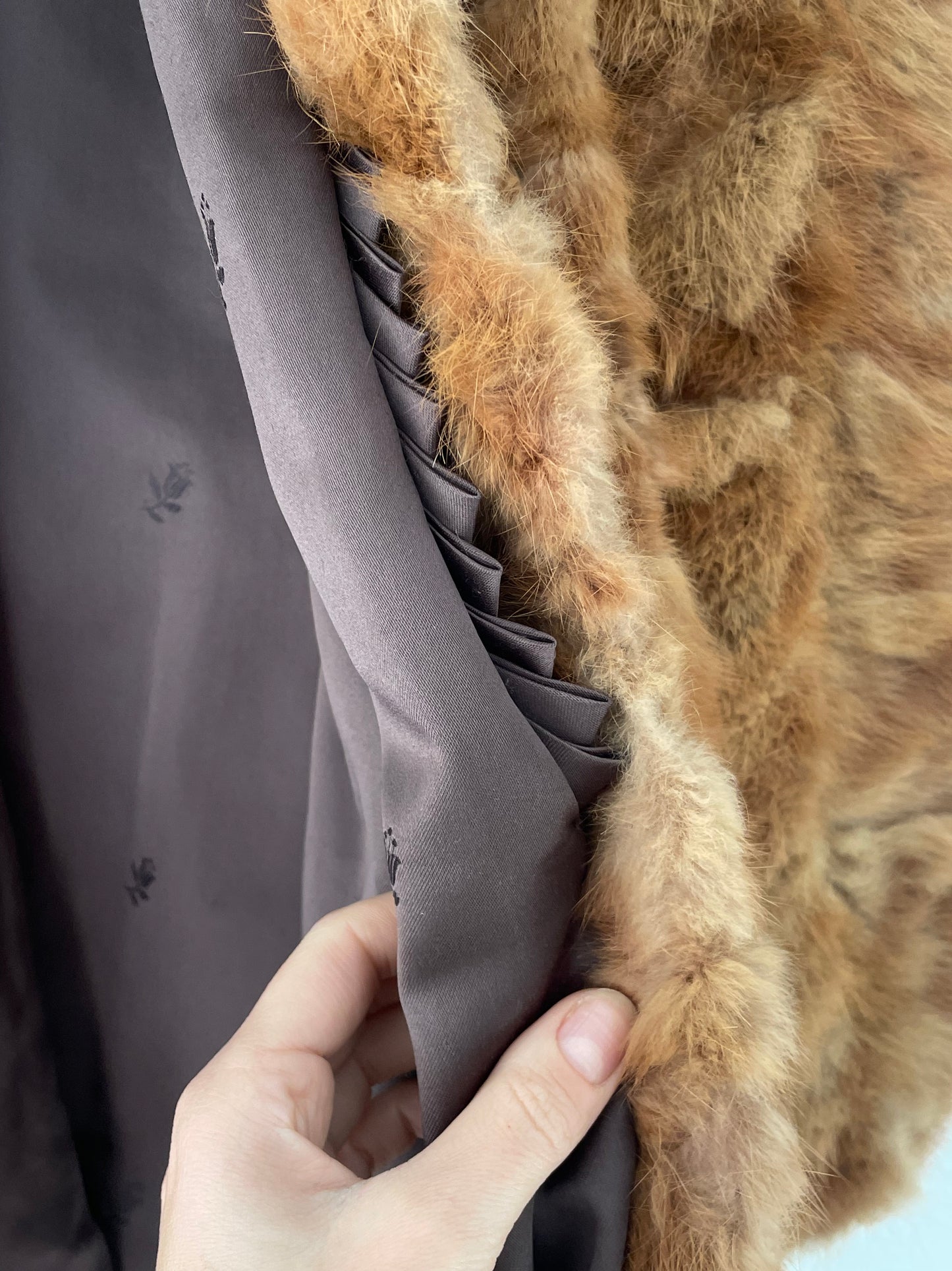 Vintage natural fox fur coat