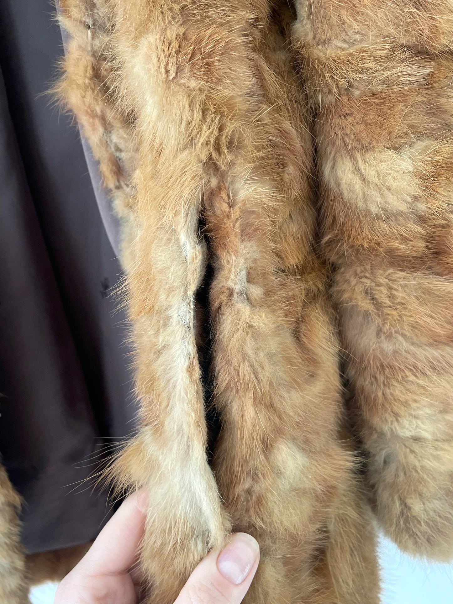 Vintage natural fox fur coat