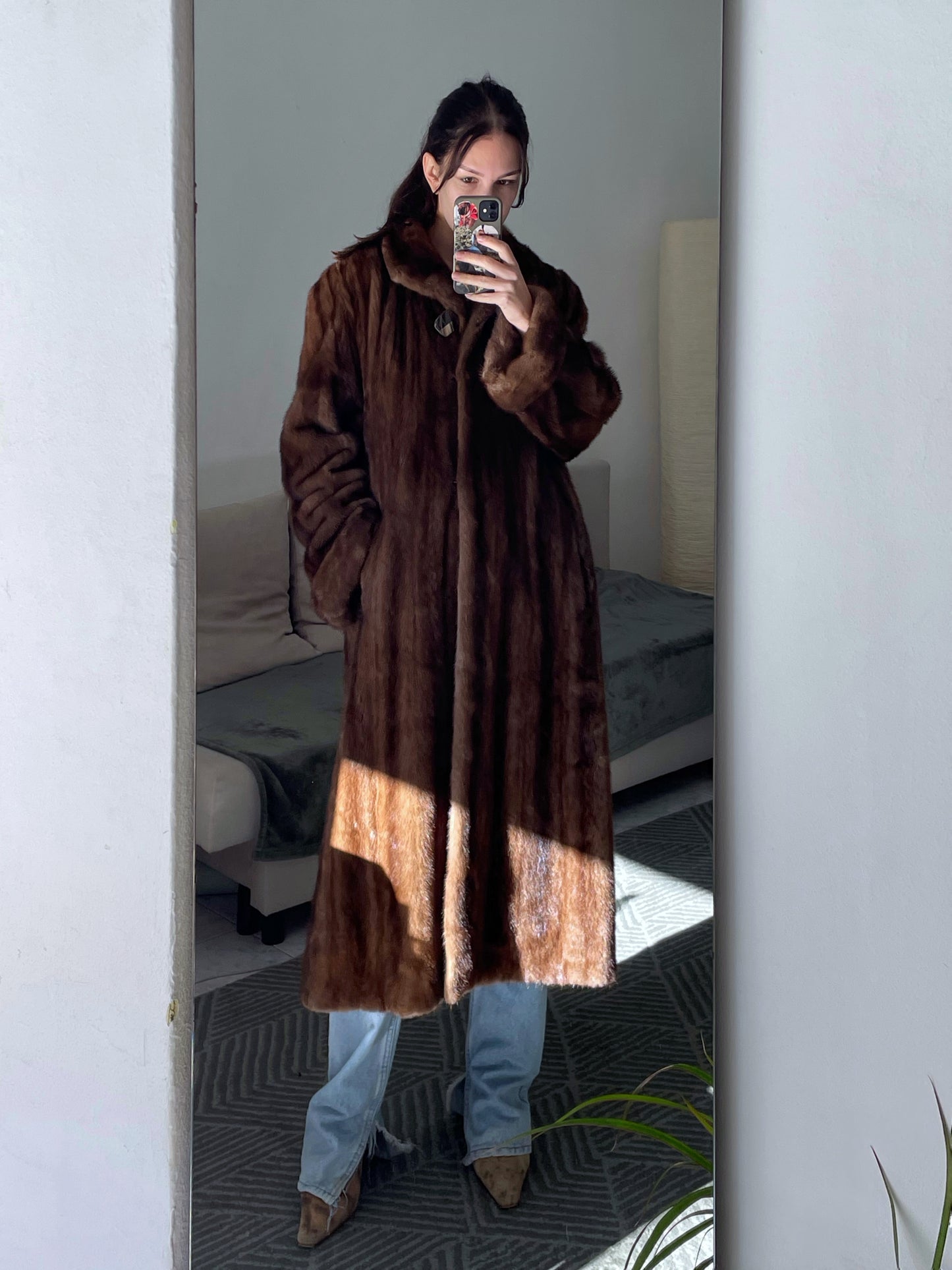 Vintage mink fur coat