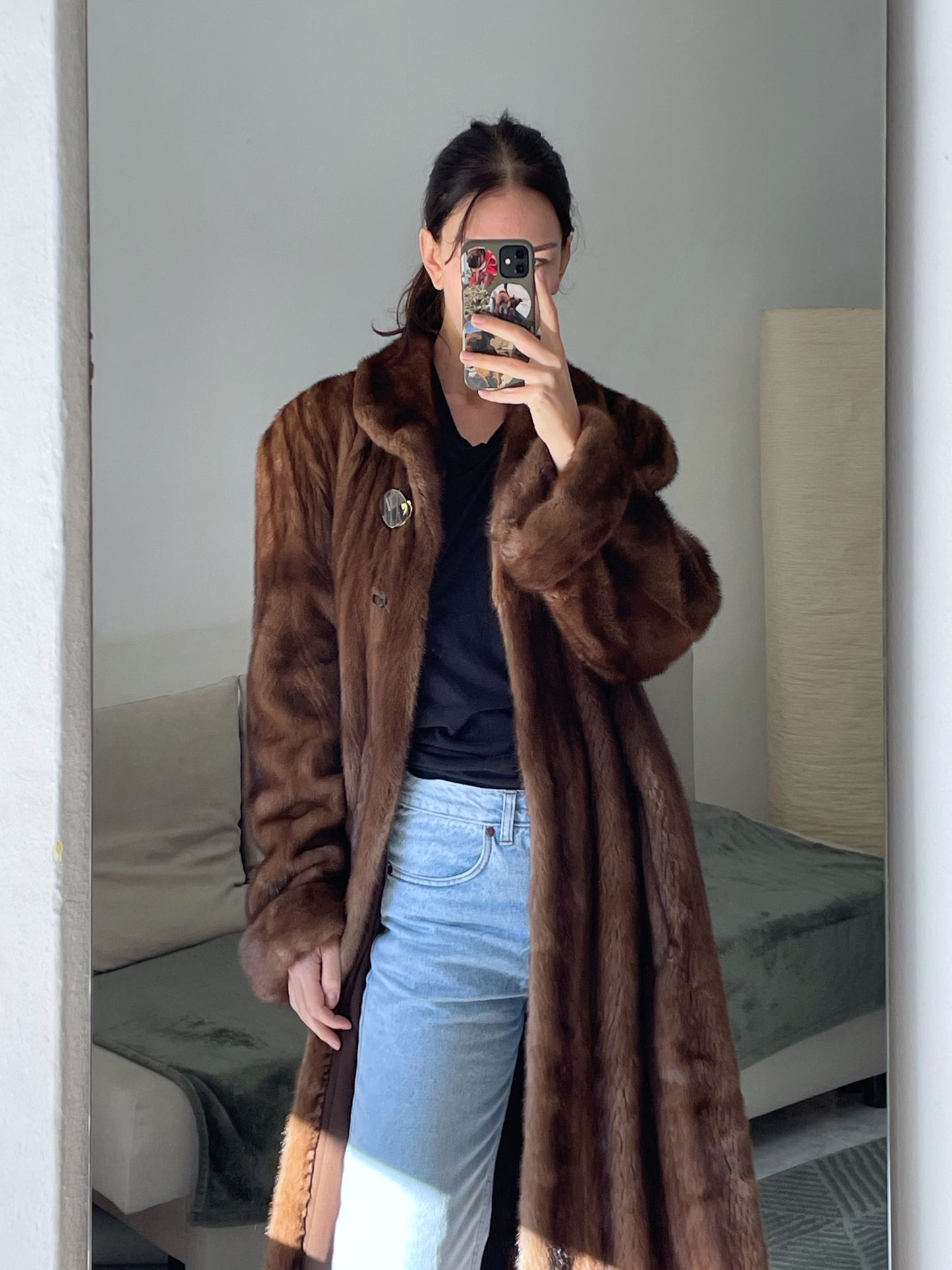 Vintage mink fur coat