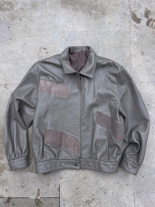 Vintage leather bomber