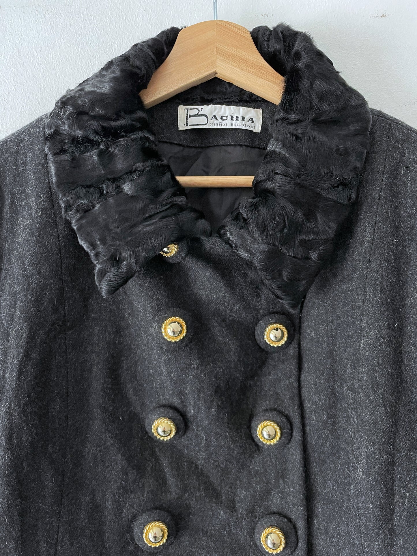 Jacket with a karakul fur.