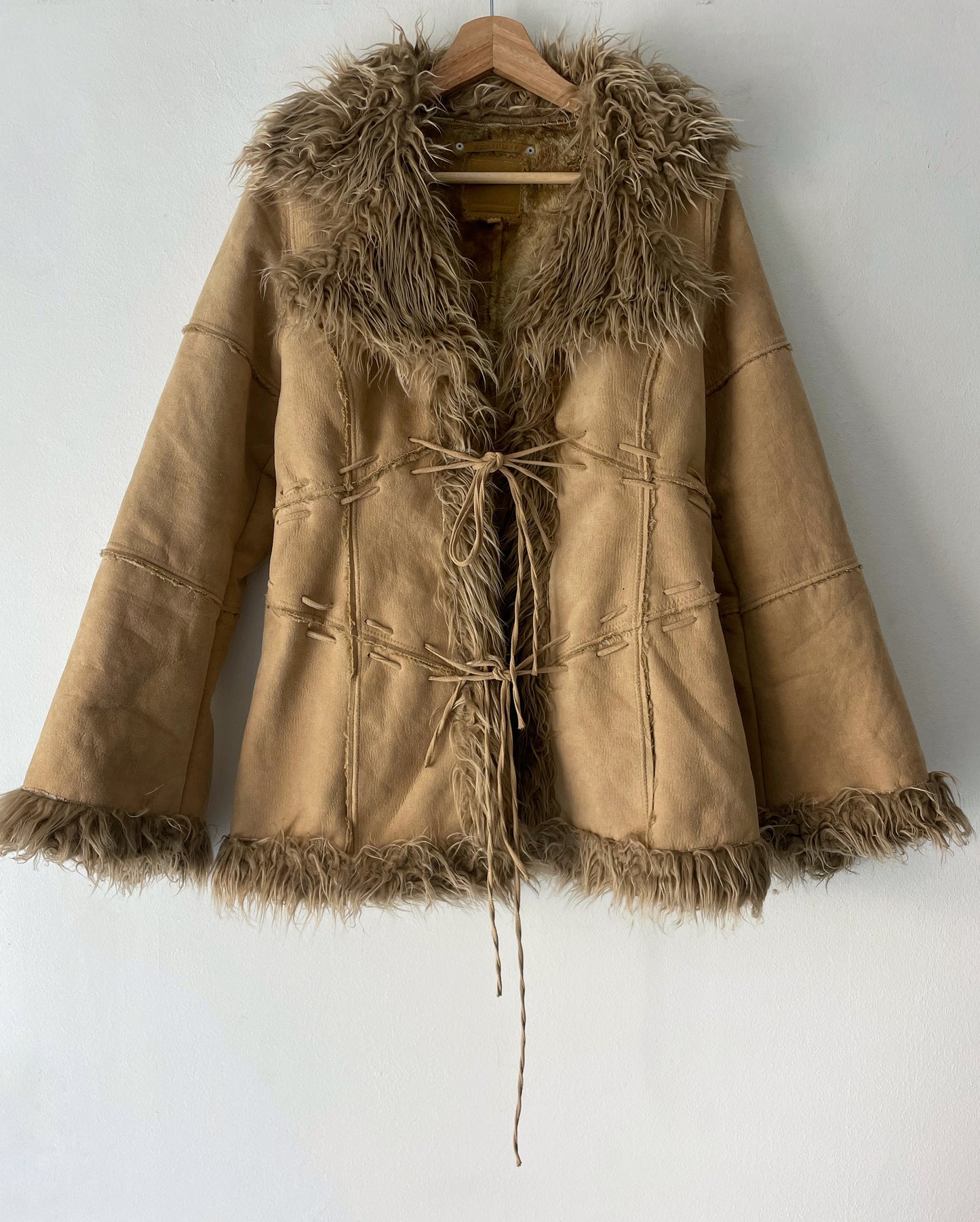 Hippie style faux fur jacket.