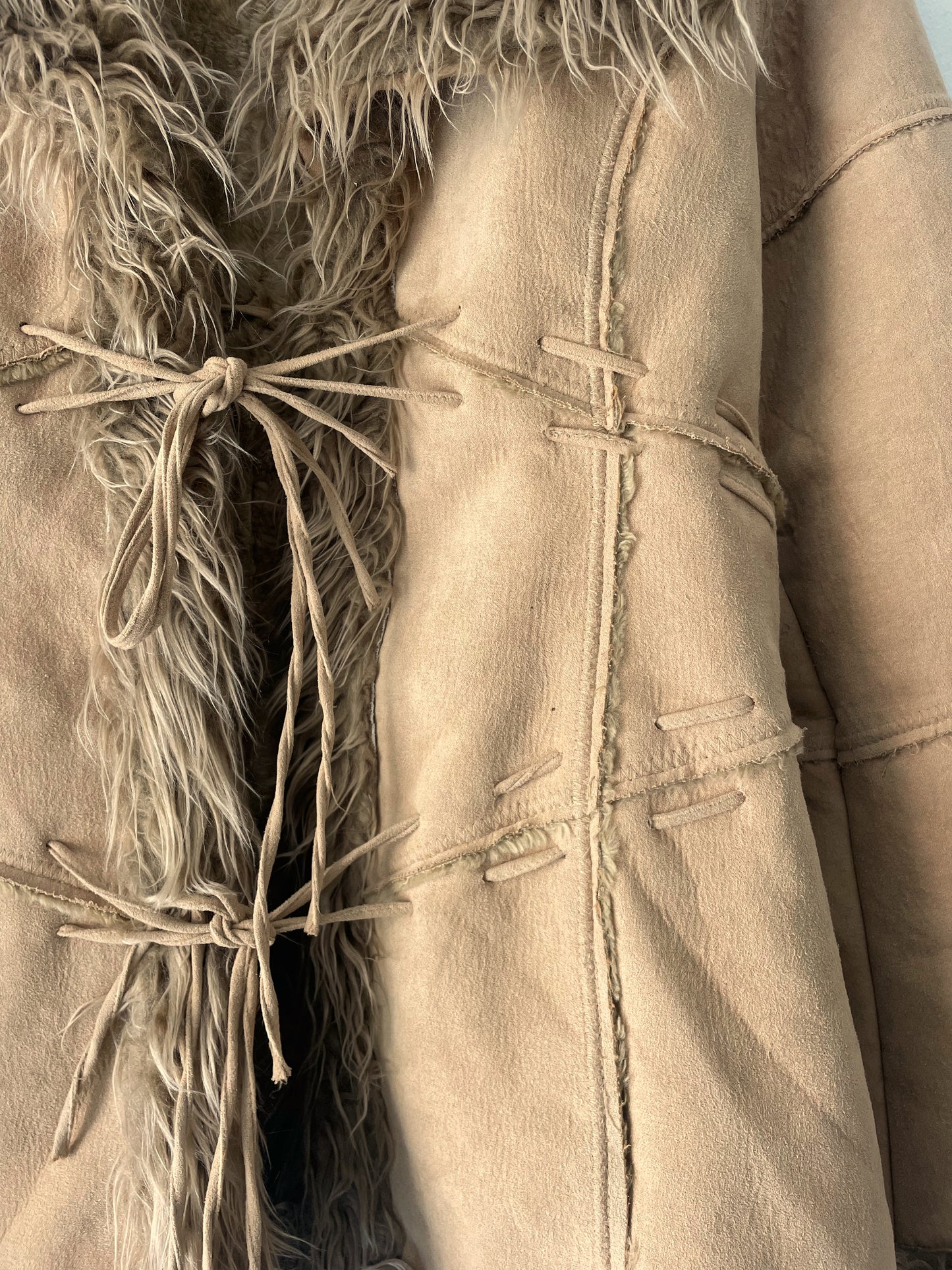 Hippie style faux fur jacket.