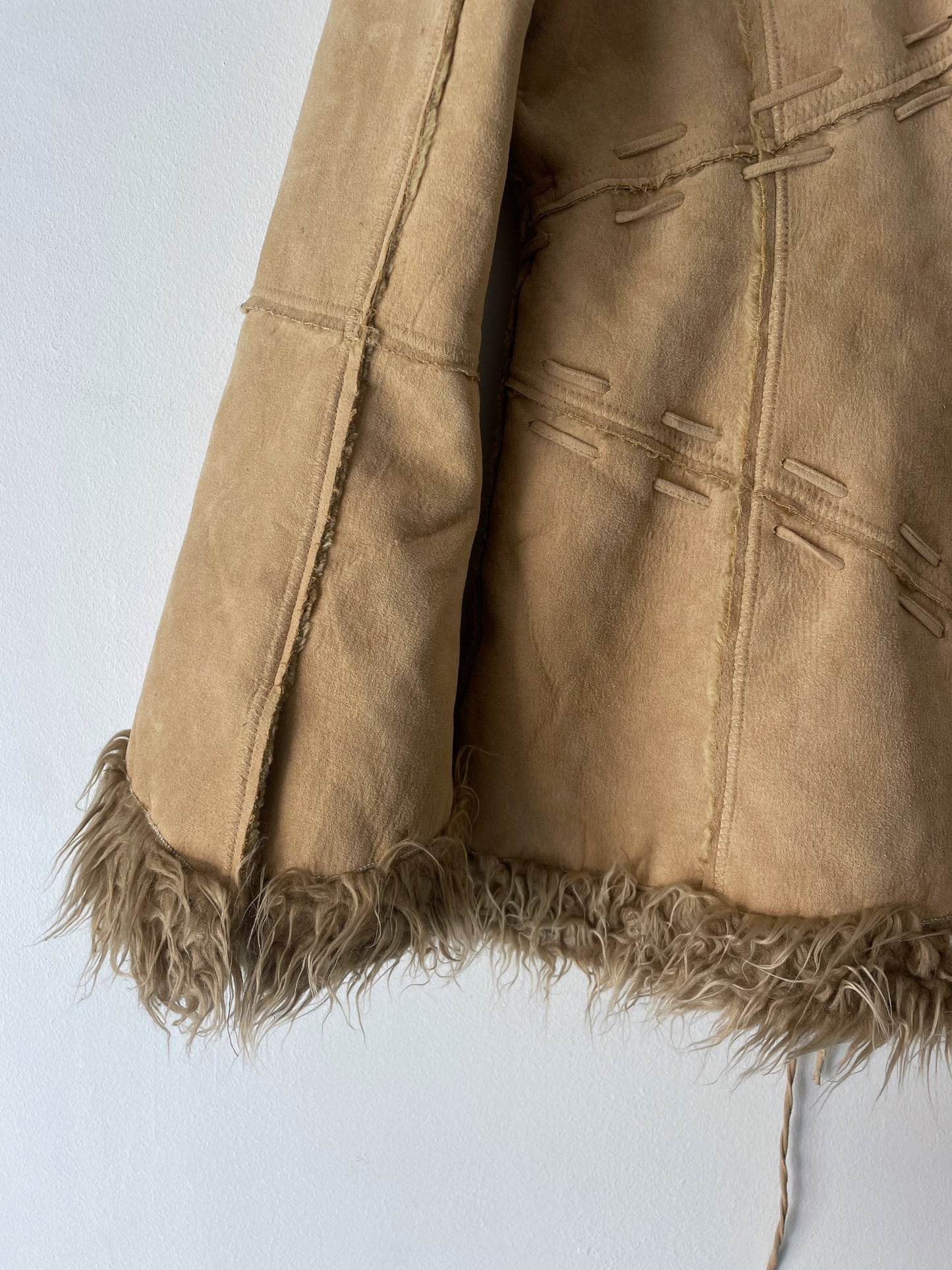 Hippie style faux fur jacket.