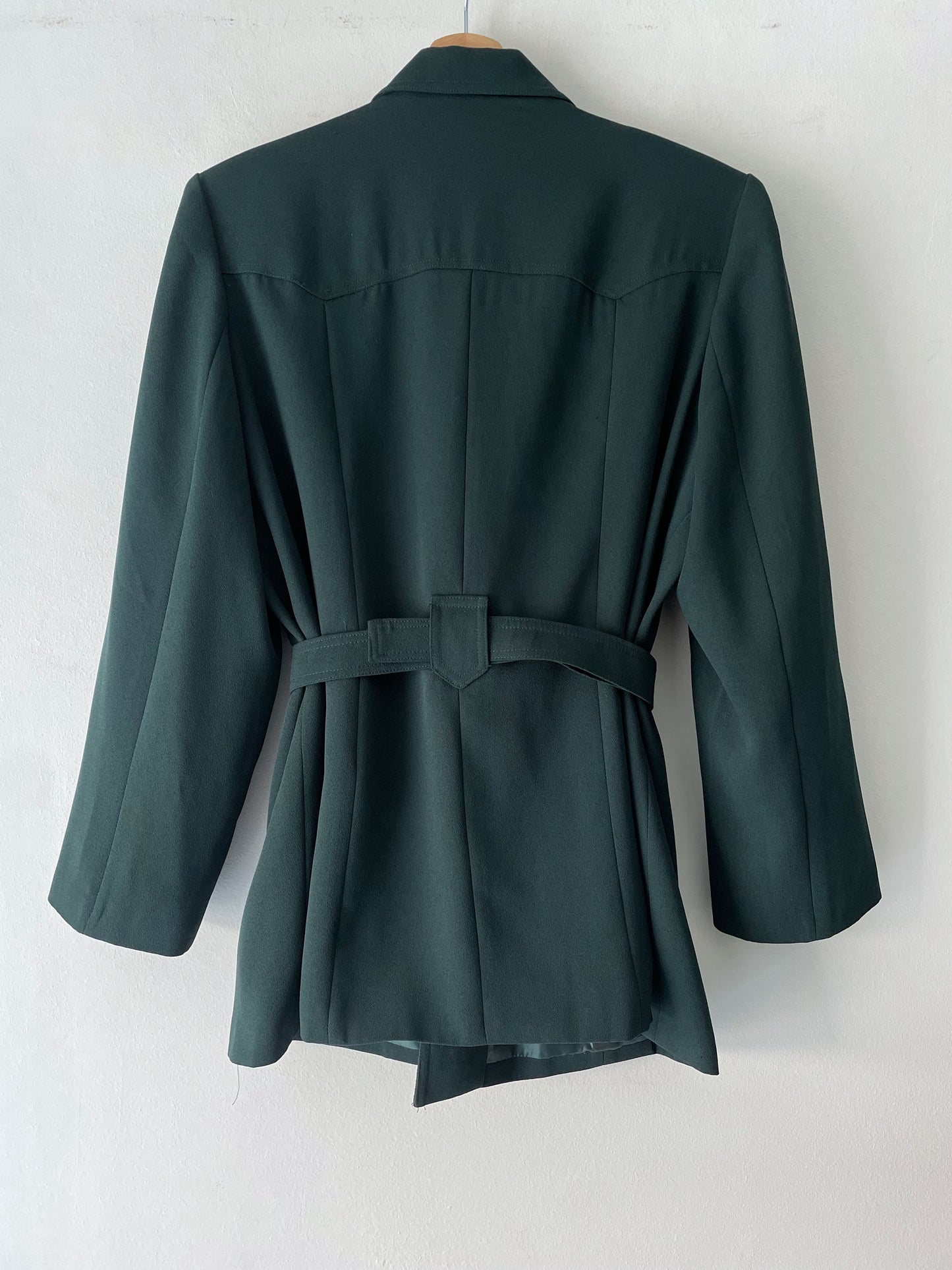 Blazer with a belt.