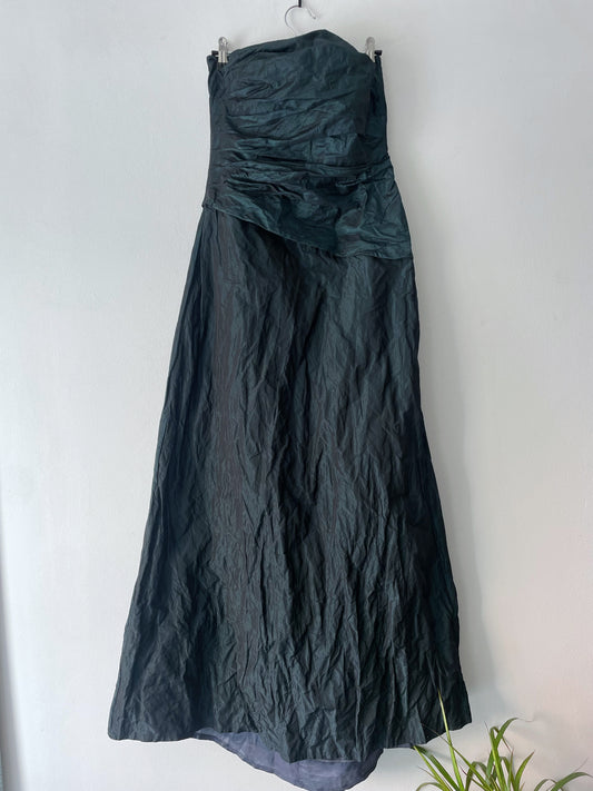 Strapless long dress.
