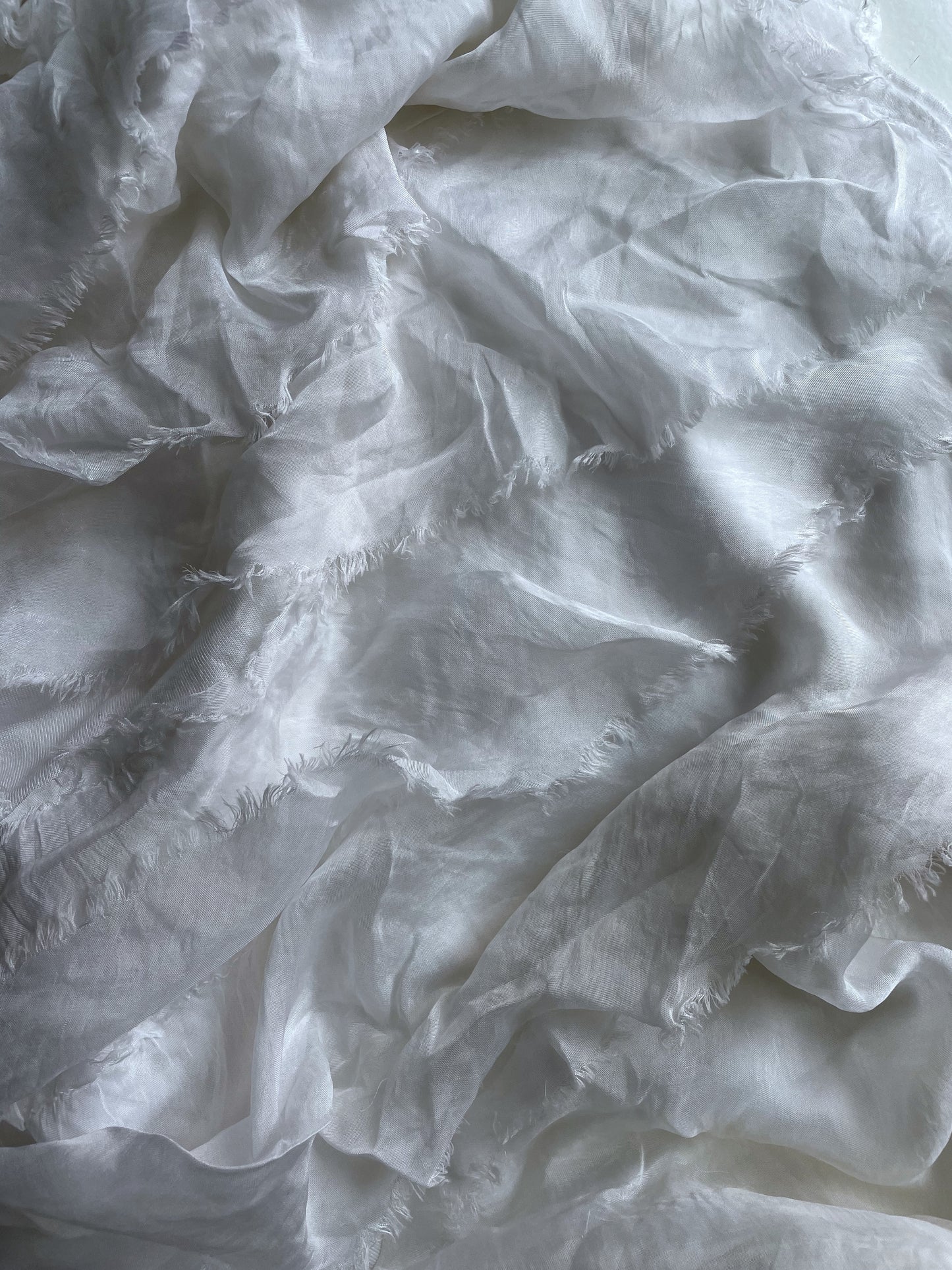 Silk dress with ruffles.
