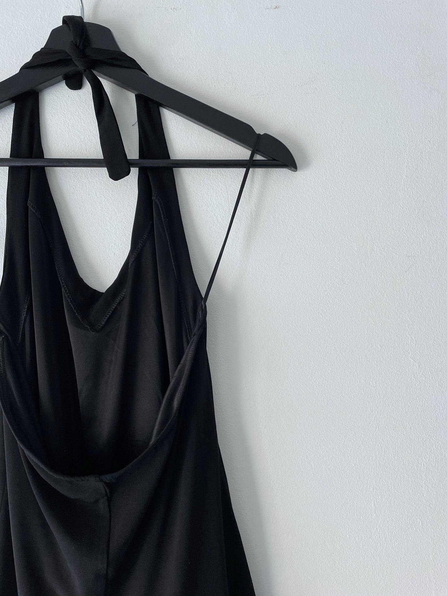 Asymmetrical halter neck dress