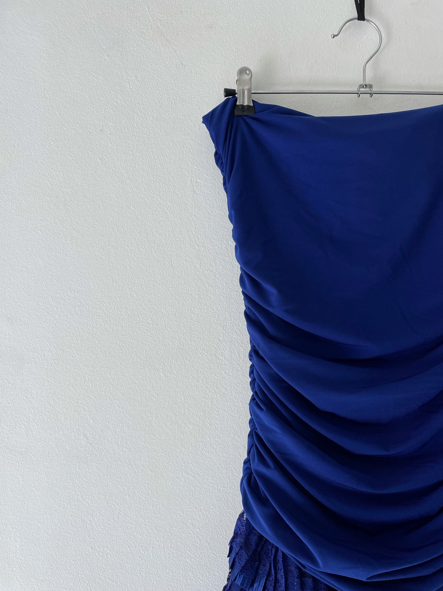Strapless dress with layered skirt